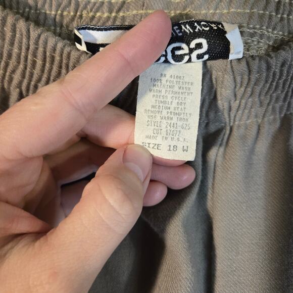 Briggs New York 18W Light Brown/Khaki/Tan Pull On Pants/Trousers [0458] - Picture 7 of 8